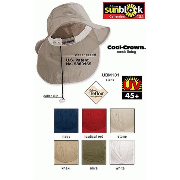 Adams Headwear Adams Headwear 00820599170294 EXTREME VACATIONER W-NECK CAPE UBM101 KHAKI EXTRA LARGE 820599170294